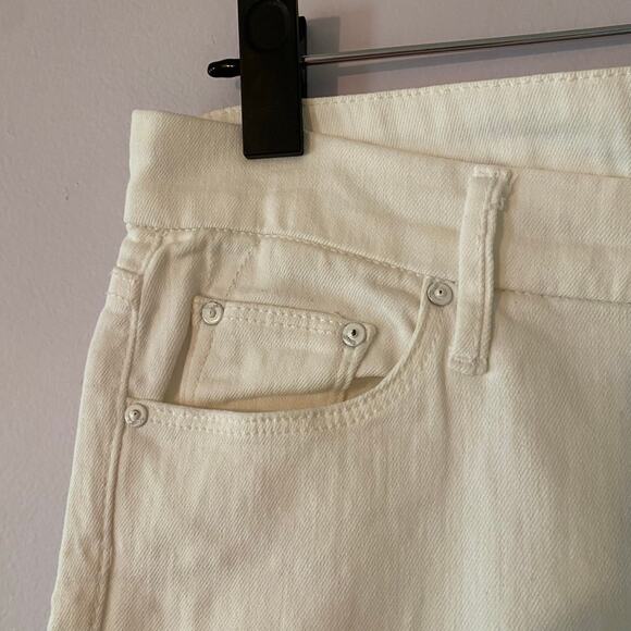Mother The Looker Skinny Jeans Mirror Mirror White Mid Rise Preppy Women's 27 - Picture 5 of 15